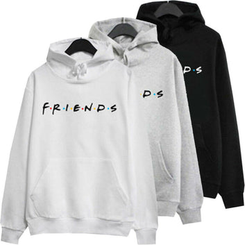 Harajuku Hoodies Pullover Women Friends Letters Printed Sweatshirt  Elegant Ladies Sport Hoodies White Black Casual Hoodies