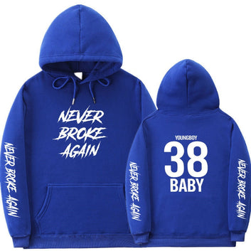 Autumn Winter Hip Hop Hoodie YoungBoy Never Broke Again New Pop Print 38 BABY Hoodies Women Men Streetwear Pullovers Sweatshirt