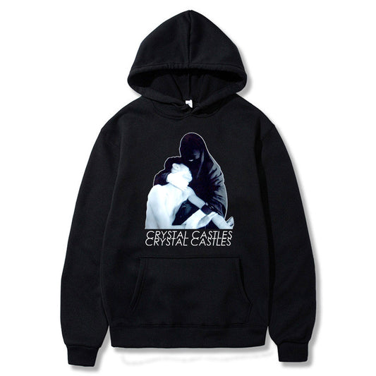 Crystal Castles Printed Hoodies Hip Hop Sweatshirts Long Sleeve Pullover Loose Casual Streetwear for Men and Women Hoodie