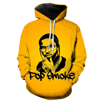 New POP SMOKE 3D Print Hoodies Men Women Sweatshirt Oversized Hoodie Rapper Singer Pullover Long-sleeve Tops Oversized