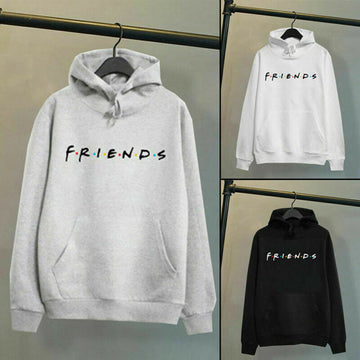 Harajuku Hoodies Pullover Women Friends Letters Printed Sweatshirt  Elegant Ladies Sport Hoodies White Black Casual Hoodies