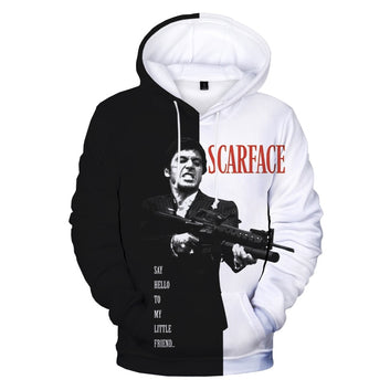 New Scarface 3D Printed Hoodies Fashion Movie Sweatshirt Tony Montana Men Women Harajuku Streetwear Oversized Hoodie Pullover