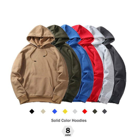 Autumn Winter Hoodies Male 2020 Warm Fleece Coat Khaki Hooded Men Fashion Brand Harajuku Pullover Hoodies Sweatshirts 2XL