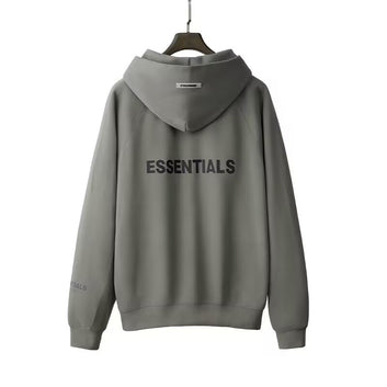 2022 Best Quality ESSENTIALS Hoodies Zipper Rubber Letters Print High Street Sweatshirts Men's and Women's Cotton Hooded Coat