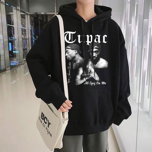 Rapper Tupac 2pac Hip Hop Hoodie Men Women Teens Streetwear Oversized Gothic Hoodies Fashion Autumn Winter Fleece Sweatshirts