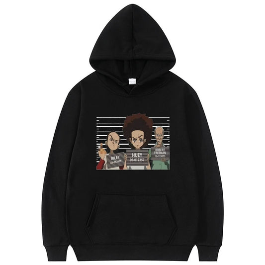 Funny The Boondocks Huey and Riley Hoodie Men Women Oversized EU Size Hoodies Sweatshirt Unisex Hooded Sweatshirts Streetwear