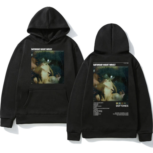 Deftones Around The Fur Tour Band Concert Hoodie Hip Pie Goth Retro Grunge Sweatshirt Oversized Fleece Pullover Hoodies Tops