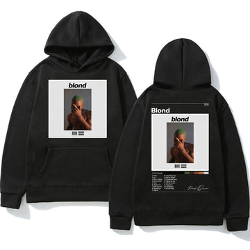 Blond Frank Ocean Hip Hop Oversized Hoodie Fashion Double-sided Print Sweatshirt Men&#39;s Streetwear Black Fleece Pullover Hoodies