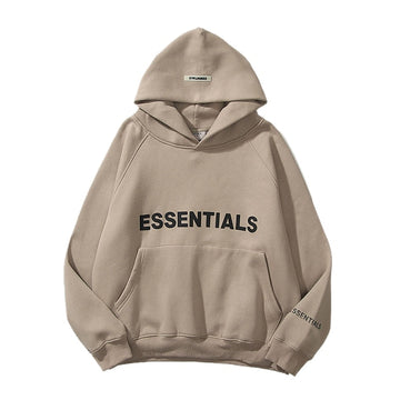 ESSENTIALS Men&#39;s Casual Sweatshirt Reflective Letter Printing Brushed Super Dalian Hoodie Fashion Hip Hop Street Sweater S-3XL