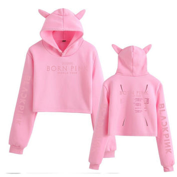 Born Pink Gift Student Hoodie Girl's Fashion Kpop Long Sleeve Tops