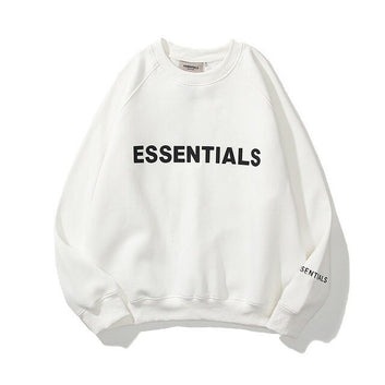 ESSENTIALS Men's Casual Sweatshirt Reflective Letter Printing Brushed Super Dalian Hoodie Fashion Hip Hop Street Sweater S-3XL