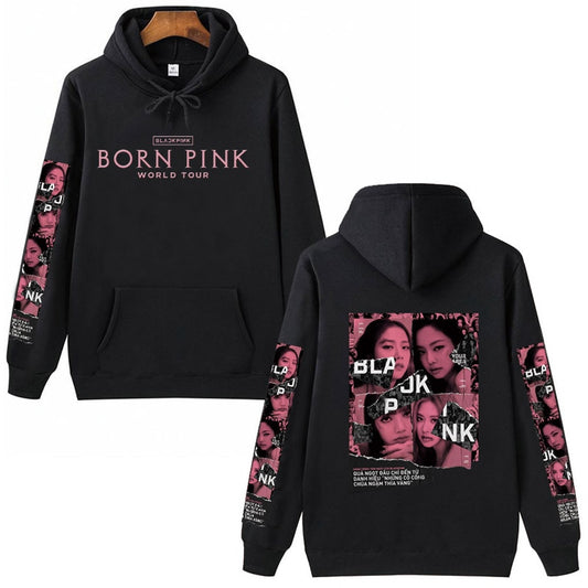 Born Pink Hoodies Sweatshirts Men Women Hip Hop Street Style Kpop Gift Student  Sleeve Autumn Spring