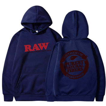 RAW Fashion Hoodie Men's Sweatshirt Polar Fleece Hooded Harajuku Hip Hop Casual Men's Ladies Hoodie High Quality Pullover Hoodie