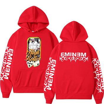 Hip Hop Rapper Eminem Slim Shady Hoodie Men's 90s Vintage Casual Sweatshirt Men Women Fashion Oversized Hoodies Male Streetwear