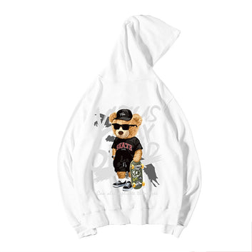 Skate Bear Anime Print Hoodies Men and Women Oversize Streetwear Harajuku Fasion Casual Hooded Sweatshirt y2k Hoodie Clothes