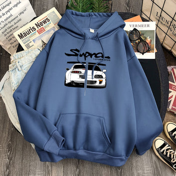 Japanese Style Cool Car Puzzle Men Clothes Creativity Fleece Hoodie Harajuku Pocket Pullover Funny Autumn Loose Casual Hoody Man