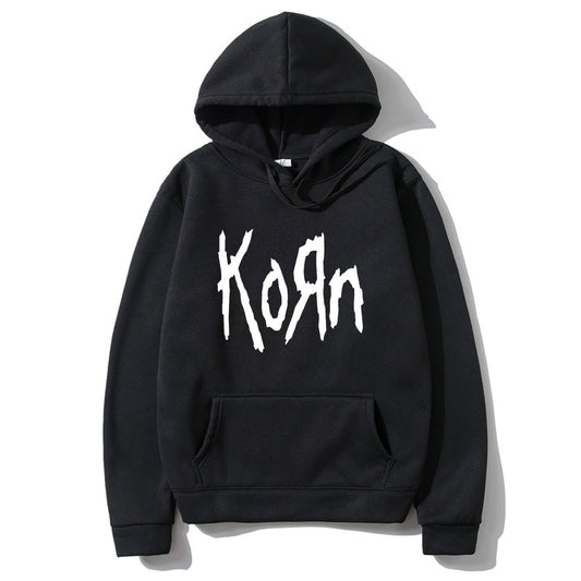 Korn Rock Band Letter Hoodie Men Women Hip Hop Harajuku Hoodies Cotton High Street Sweatshirt Autumn Unisex Sweatshirts