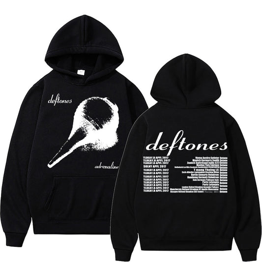 Deftones Adrenaline Graphic Hoodie Men Around The Fur Sweatshirt Male Chino Moreno Hoodies Men's Rock Diamond Eyes Streetwear