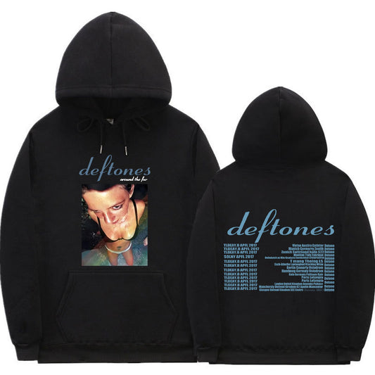 Deftones Around The Fur Tour Band Concert Hoodie Hippie Sweatshirt Goth Retro Grunge Oversized Fleece Pullover Tracksuit Hoodies