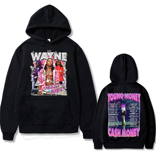 Rapper Lil Wayne Young Money Gash Momny Graphic Hoodie Man Vintage Fashion Streetwear Men Women Oversized Sweatshirt Pullover