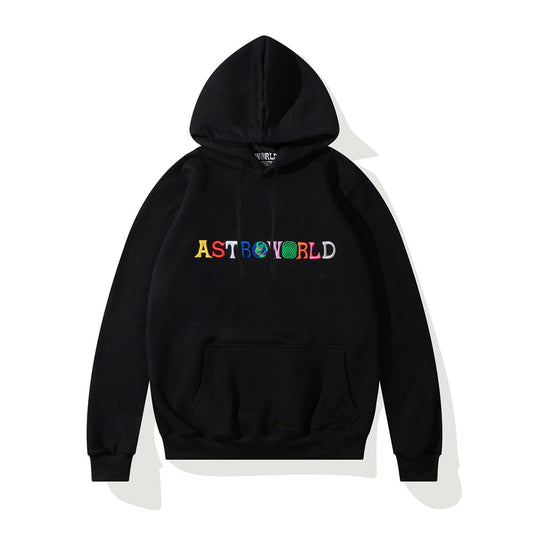 ASTROWORLD WISH YOU WERE HERE HOODIES Letter Embroidered ASTROWORLD HOODIE Streetwear Man Woman Pullover Sweatshir